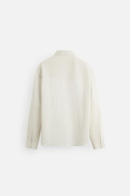 STRIPED CREASED-EFFECT SHIRT - Zara фото 8