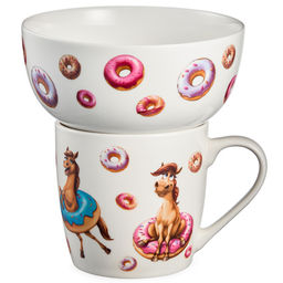 Набор посуды "Ponycake" 2 пр. (кружка 360мл, салатник 500мл) 260-1073 260-1073 #НовыйГод /АРТИ-М/