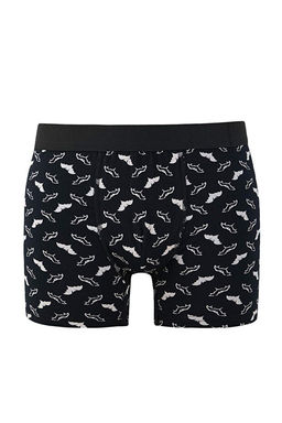 Siyah Desenli Pamuklu Likral_ 3l_ Boxer TMNAW26BX00000 - Trendyolmilla фото 2