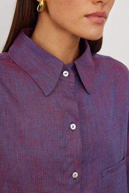 Рубашка S242_Violet Ultramarine/Фиолетовый меланж - M&G all natural фото 2
