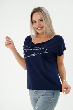 Футболка женская из вискозы Лирика синий You are safe - Амадэль фото 10