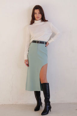 10706 Юбка с вырезом в цвете мята - Martichelli фото 12