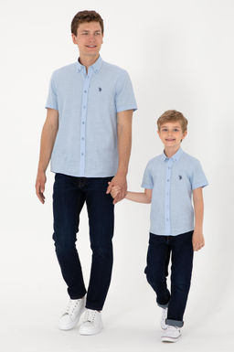 Erkek _ocuk A__k Mavi K_sa Kollu G_mlek Sepette S_rpriz _ndirim