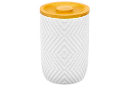 Банка д/сыпучих продуктов 700 мл 9,5*9,5*14,5 см + бамбук. крышка с силик. упл. - Elan gallery фото 6