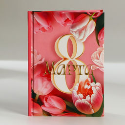 Цена за 2 шт. Блокнот в твердой обложке А6, 40 л. 8 марта: Цвети от счастья