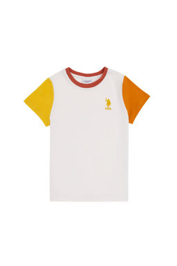 Футболка цвета экрю для мальчика - U.s. polo assn фото 2