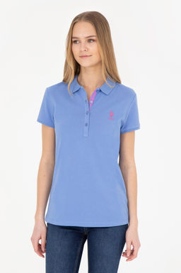 Женская темно-синяя базовая футболка Неожиданная скидка в корзине - U.s. polo assn фото 2