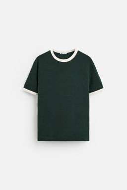 BASIC CONTRAST RIB T-SHIRT - Zara фото 6