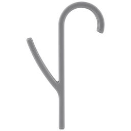 Цена за 2 шт. Набор крючков на полотенцесушитель (4 шт), 9,6*2,5*3 см, серый 109690
