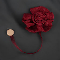 Цена за 2 шт. Подхват для штор Роза, d = 11 см, цвет бордовый - Арт узор фото 2