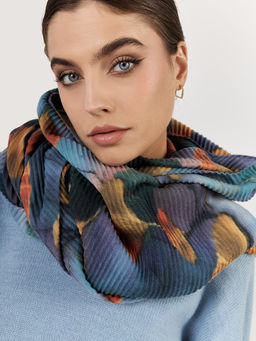 Большой, мягкий, тонкий и очень нежный двусторонний палантин с рисунком. - Tantino фото 6