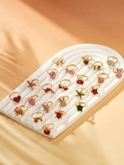 Цена за 36 шт. Кольцо Выбражулька «Рельеф», форма МИКС, фасовка 36 шт., цветное, безразмерное