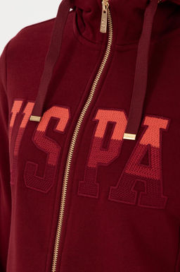 Женский бордово-красный базовый свитшот Неожиданная скидка в корзине - U.s. polo assn фото 7