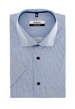 Сорочка мужская короткий рукав GREG 121/107/10130/Z/1p STRETCH  фото 2