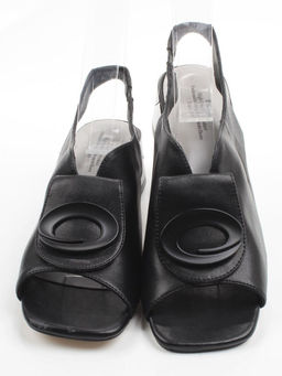 08-XL660-1 BLACK Босоножки женские (натуральная кожа)