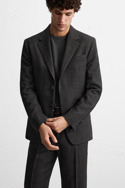 WOOL TWILL SUIT BLAZER - Zara фото 5