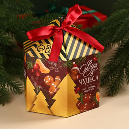 Подарочный набор Верь в чудеса: чай чёрный, вкус: глинтвейн, 50 г., кружка 300 мл., носки 36 - 39 размер - Фабрика счастья фото 6