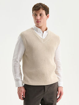 Standart Kal?p V Yaka Erkek Triko S?veter