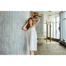 Полотенце вафельное Экономь и Я Парео 80х144 см, цвет белый, 100%хл, 200 г/м2  фото 6