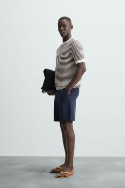 STRIPED KNIT T-SHIRT - Zara фото 12