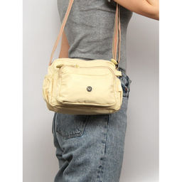 Сумка женская текстиль BoBo-9608-4, 1отд, плечевой ремень, молочный 261598  фото 5