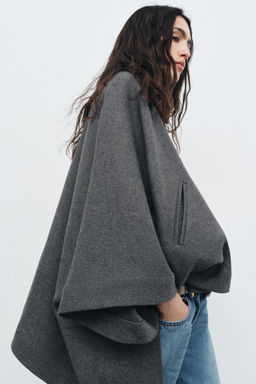 ZW COLLECTION WOOL BLEND CAPE LIMITED EDITION - Zara фото 14