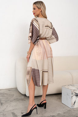 Платье из шелка Амалия (бежевый) Р11-1242/2 - Николь фото 7