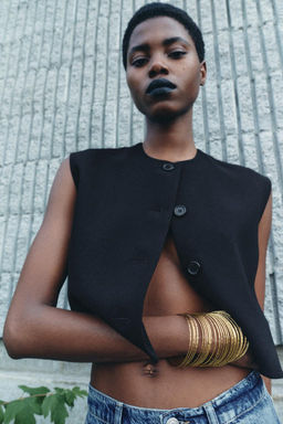 ZW COLLECTION BUTTONED WAISTCOAT TOP - Zara фото 23