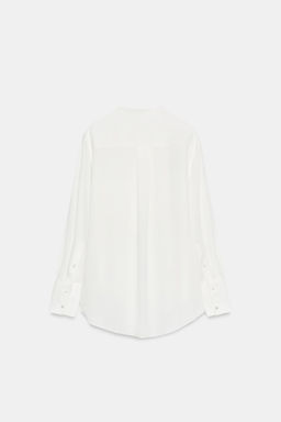 CAMISA FLUIDA PECHERA ZW COLLECTION / Crudo - Zara фото 7