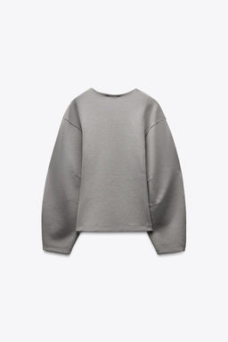 FITTED INTERLOCK SWEATSHIRT - Zara фото 13