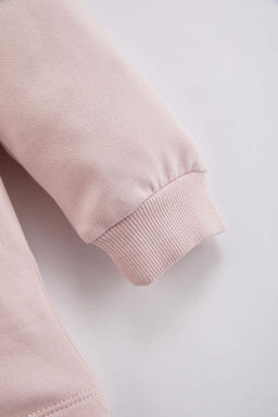 Платье с длинными рукавами и принтом для маленьких девочек - Defacto фото 3