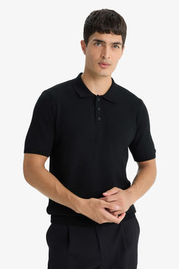 Standart Fit Polo Yaka Triko K_sa Kollu Ti__rt - Defacto фото 4