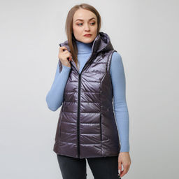 RODOS Жилет женский демисезон М-249 Светло-розовый  фото 8