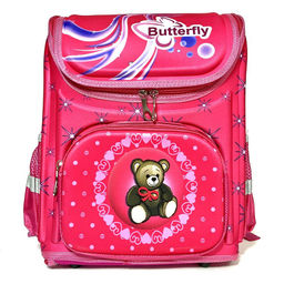 Ранец школьный мишка вес560г. 30х20х35