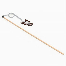 Дразнилка-удочка Олень на деревянной палочке для кошек, коричневый, 9935976 - Пижон фото 2