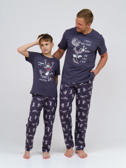 М28/1Д Пижама детская "Волк/серый"