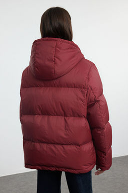 Tas Oversize Kapusonlu Kaz Tuylu Su Iticili Sisme Mont TWOAW25MO00102 - Trendyolmilla фото 12