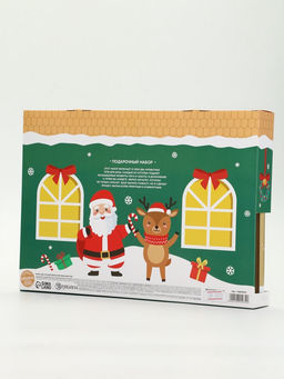 Подарочный набор новогодний Олень, гель для душа 2 шт х150 мл, мочалка, URAL LAB