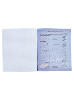 Цена за 10 шт. Предметная тетрадь по геометрии Calligrata «Пиксели», 36 листов, в клетку, со справочным материалом, обложка из мелованного картона