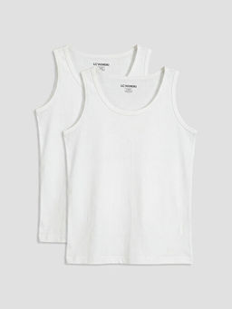 Bisiklet Yaka Erkek ?ocuk Atlet 2li