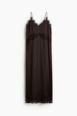 Vestido de tirantes con ribetes de encaje