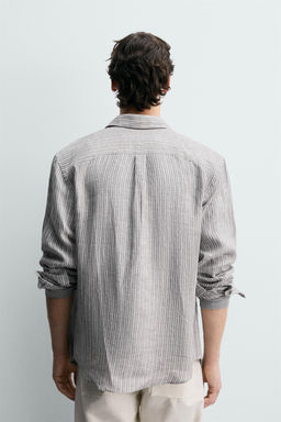 CAMISA RAYAS 100% LINO / rayas - Zara фото 3