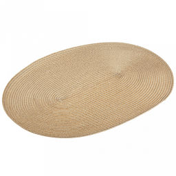 Салфетка под горячее (термосалфетка) Овальная 45х30см, ПВХ, цвет - сливочный (Китай) - Домашняя мода фото 3