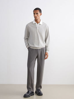 Polo Yaka Erkek Sweatshirt