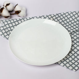 Тарелка обеденная круглая 25 см WHITE-ELEGANCE стеклокер. арт. PO-250E (115669)