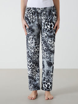 Beli Lastikli Desenli Kad?n Pijama Alt?