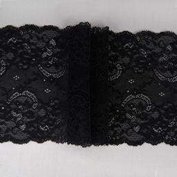 Кружево BLITZ эластичное 160 мм BLST-15 на бобине Турция черный