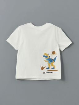 Bisiklet Yaka Bask?l? Erkek ?ocuk Ti??rt