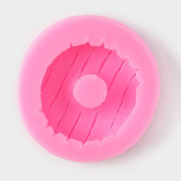Молд Доляна Пончик с глазурью, силикон, d=6 см, цвет розовый  фото 2