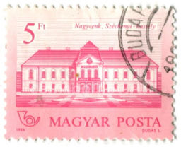 Марка Замок Сеченьи в Надьценке 1986 год Венгрия